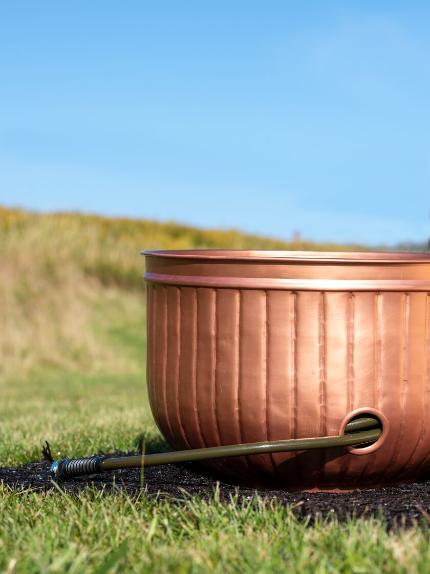 Classic Copper Garden Hose Pot Gardener's Supply