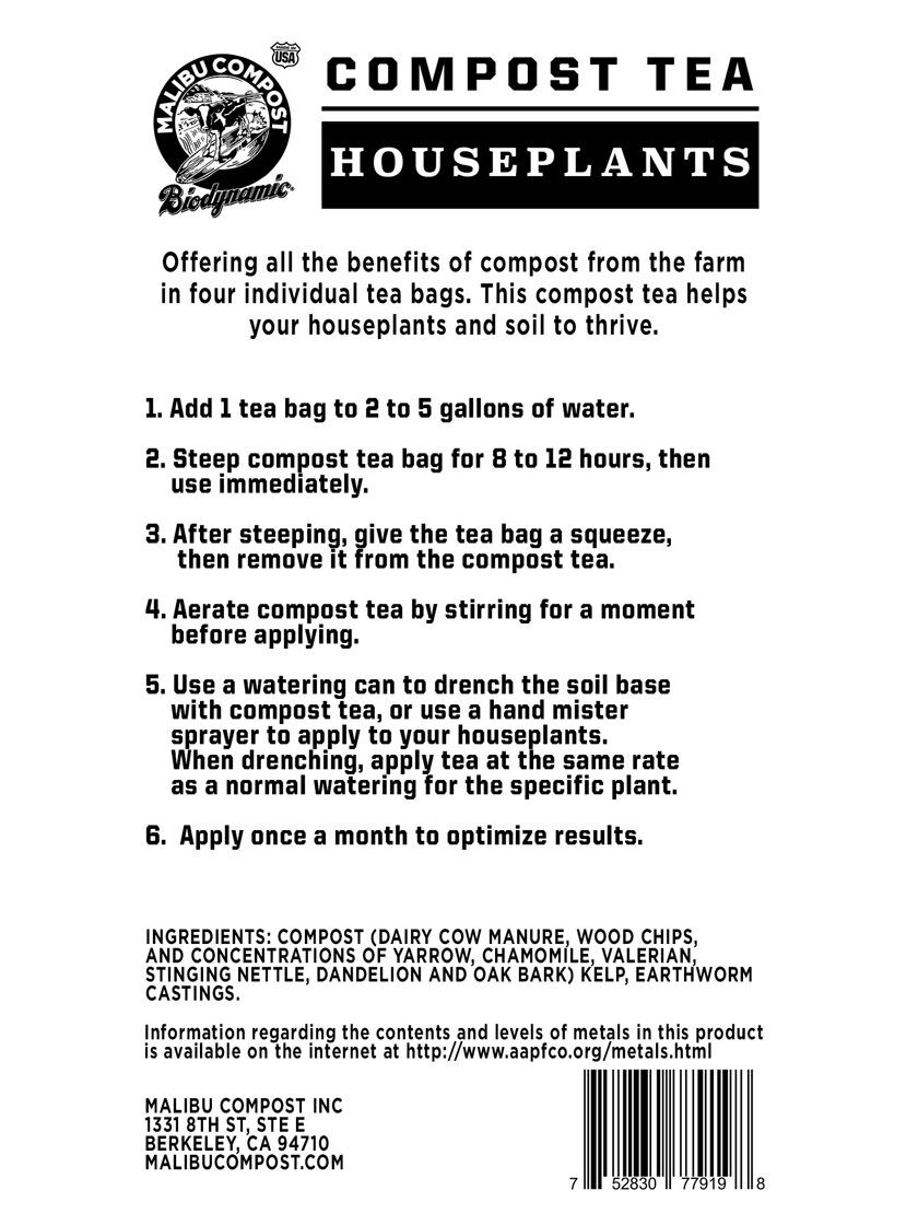 Bu's House Biodynamic Houseplant Compost Tea Bags