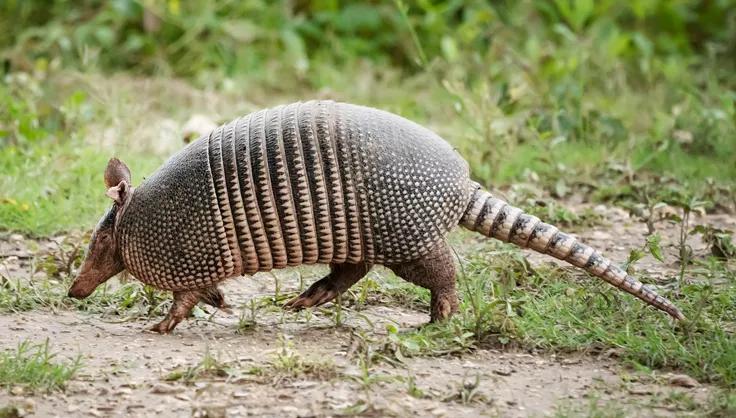 Armadillo in a yard