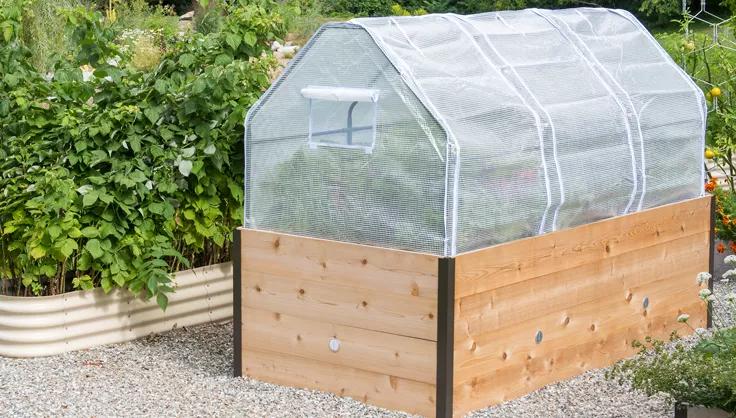 3-Season Protection Tent on Elevated Raised bed