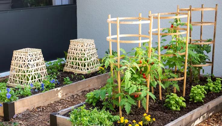 Seed Storage Box Metal Seed Packet Organizer with Garden String and Bamboo PLA