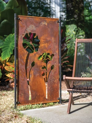 Poppy Corten Steel Screen