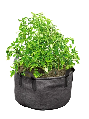 Gardener's Supply Company Reinforced Plant Grow Bag, Ultra Durable Fabric  Pots for Vegetables, Flowers & Plants with Side Holders, 5 Gallon Soil Mix