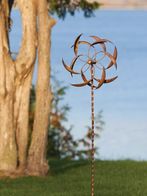 Feather Staked Wind Spinner, 15"