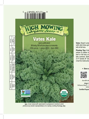 Vates Kale Organic Seeds