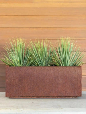 Veradek Metallic Series Corten Steel Long Box Planters