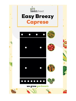 SeedSheets Organic Vegetable Garden, Easy Breezy Caprese, 4' X 8'