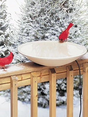 Birds Choice® Heated Birdbath with  Deck Mount