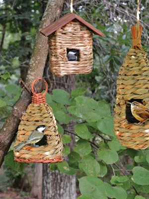 Solar-Powered Sunflower Beehive Hanging Bird House