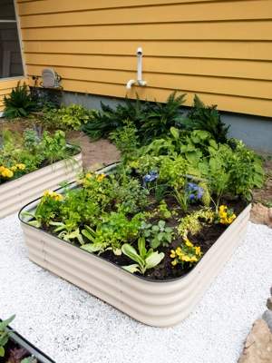 Birdies™ Self-Watering Metal Raised Bed, 4’ x 4’ (10.5" D)