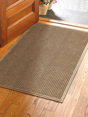 Squares Water Glutton Doormat, 35" x 59"