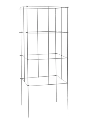 Heavy-Duty Stackable Square Plant Supports Galvanized 42", Set of 5