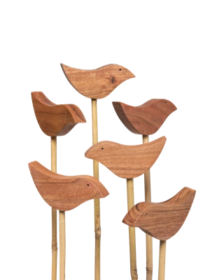 Bird Cane Toppers, Set of 6