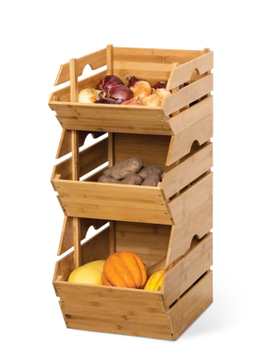 Bamboo Storage Bin Set