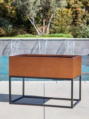 Veradek Corten Steel  Elevated Garden Bed, 24"x 42"x 30"