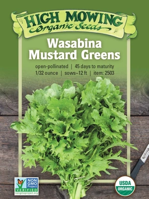 Wasabina Mustard Greens Organic Seeds