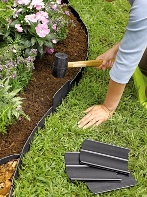 Unbreakable Landscape Edging - Recycled Black Plastic