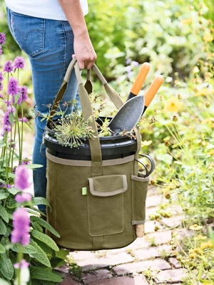 Hesroicy Large Capacity Gardening Bag with 42 Pockets - Reusable