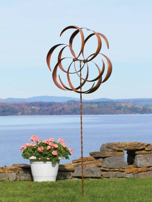 Flower Staked Wind Spinner, 29"