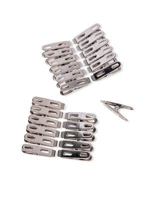 Metal Mini Garden Clips 2", Set of 24