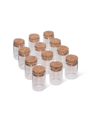 Bamboo Seed Saver Small Glass Vials, Set of 12