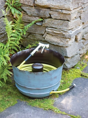 Brushed Blue Brown Hose Pot