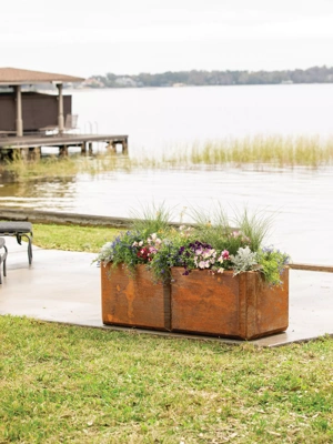 Corten Steel Modular Raised Bed, 2' x 4' (17.5" D)