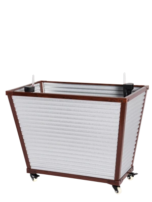 Tall Galvanized Self-Watering Trough Planter