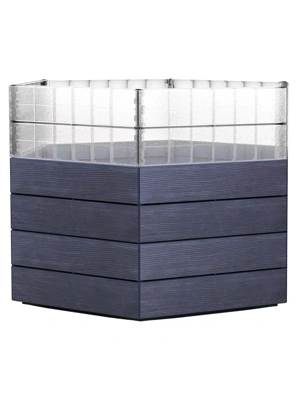 Modular Hexagon Raised Bed Kit with Translucent Panels, 28.5"