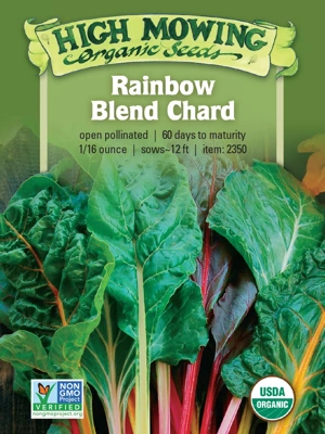Rainbow Blend Chard Organic Seeds