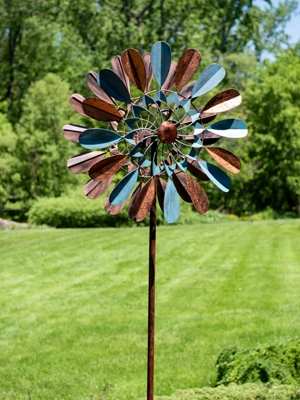 Metallic Leaf Wind Spinner