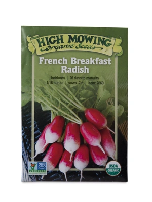 French Breakfast Radish Organic Seeds