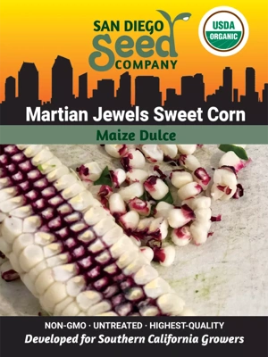Corn, Martian Jewels Organic Seeds