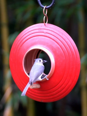 Round Fly-Thru™ Bird Feeder With Copper Accents