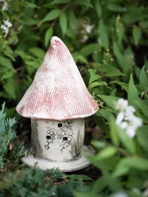 Stoneware Ladybug Castle