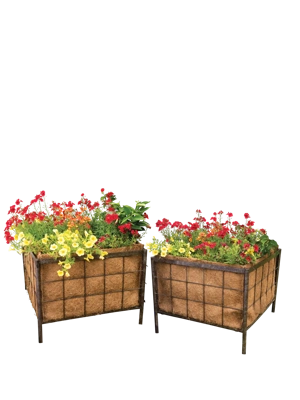 Jardin Rose Arch Planters with Coir Liners, Set of 2
