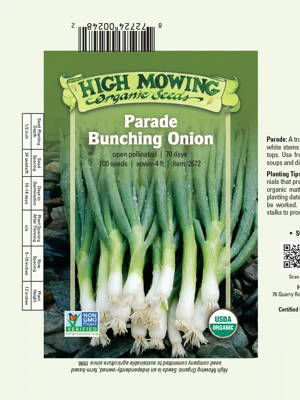 Parade Bunching Onion Organic Seeds