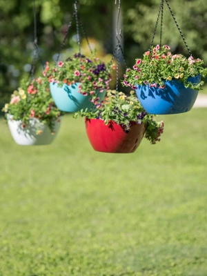 Wall Hanging Flower Pots Fence Garden Balcony Corner for Indoor/Outdoor  Decor