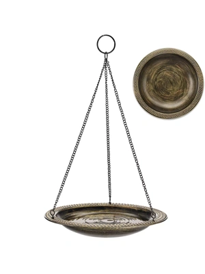 Hanging Copper Birdbath, 13"