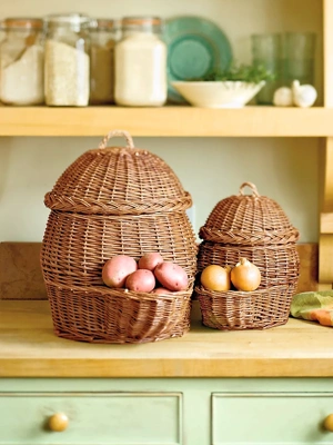 Potato and Onion Storage Baskets
