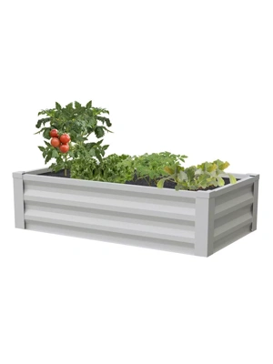 Powder-Coated Metal Raised Garden Bed, 24" x 48"