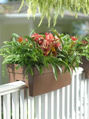 Self-Watering Railing Planter