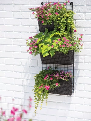 Garden Up® 3 Pot Wall Stacker, Wall Mount Planter