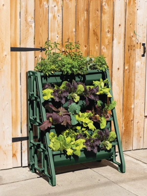 UpGarden Vertical Planter with Side Planters, 4-Tier