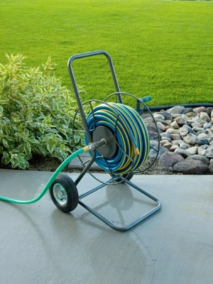 Hose Reel Stand Wheels  Portable Hose Reel Cart with Wheels