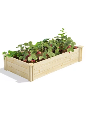 Pine Raised Garden Bed, 2'x4'x10.5" High