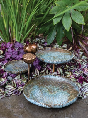 Water Lily Station Birdbath