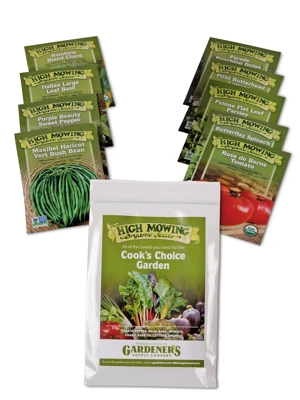 Cook's Choice Vegetable Garden Organic Seeds, Set of 9