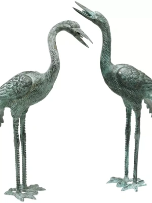 Bronze Crane Statues, Small