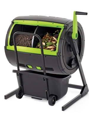 Maze Compost Tumbler and Cart Combo